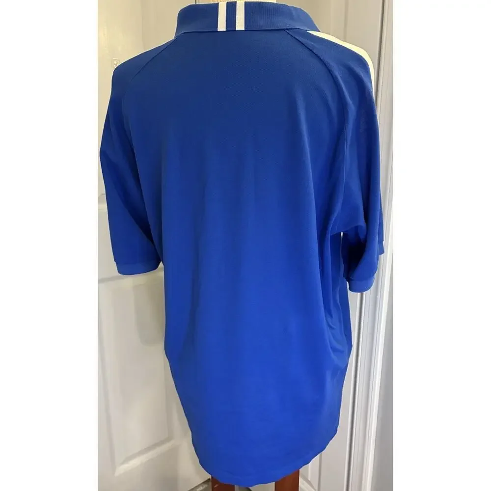 Polo Golf Ralph Lauren Shirt Men Large Blue White Big Pony Raglan Pro Fit L